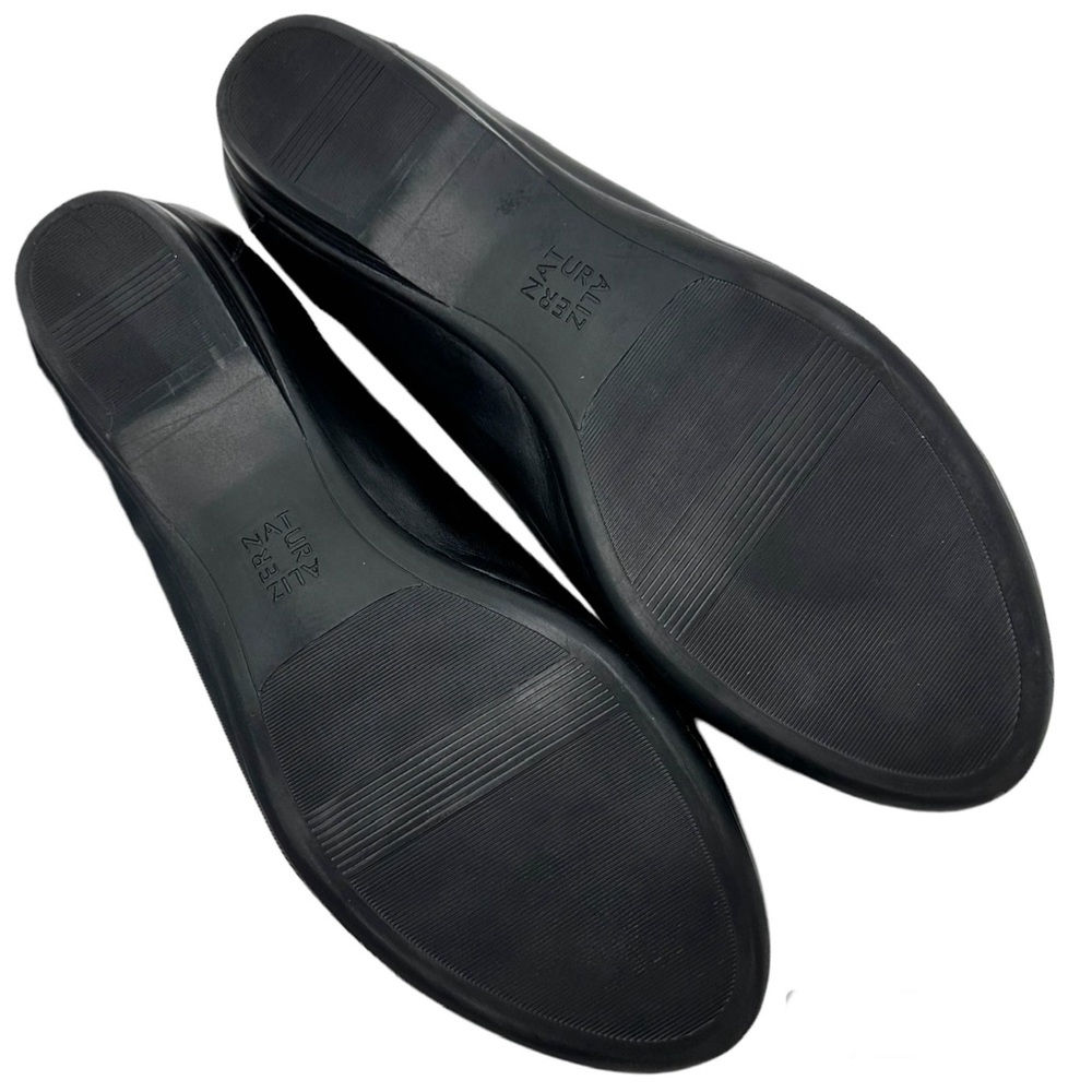 Naturalizer Women's Saban Black Leather Slip On Flats Loafers - Picture 13 of 15
